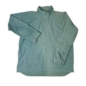 Vtg Nike Men's Pullover Anorak Jacket Teal Quarter Zip Pockets 90s Y2K Size XL
